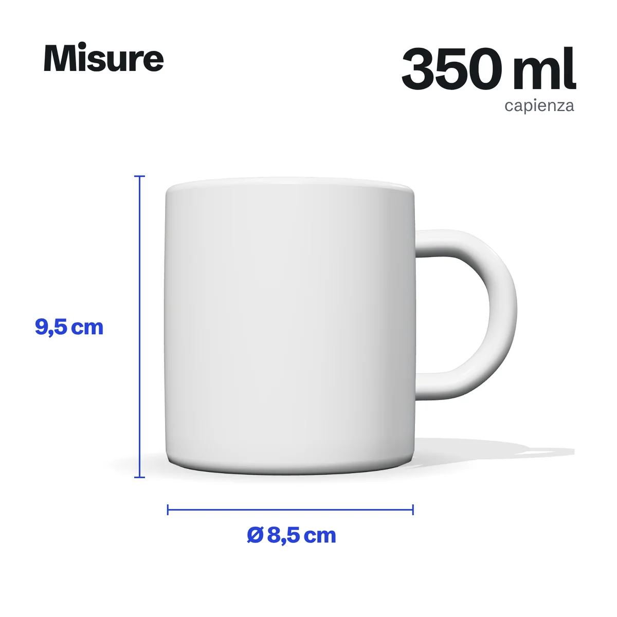 Infografica misure della tazza Argilla